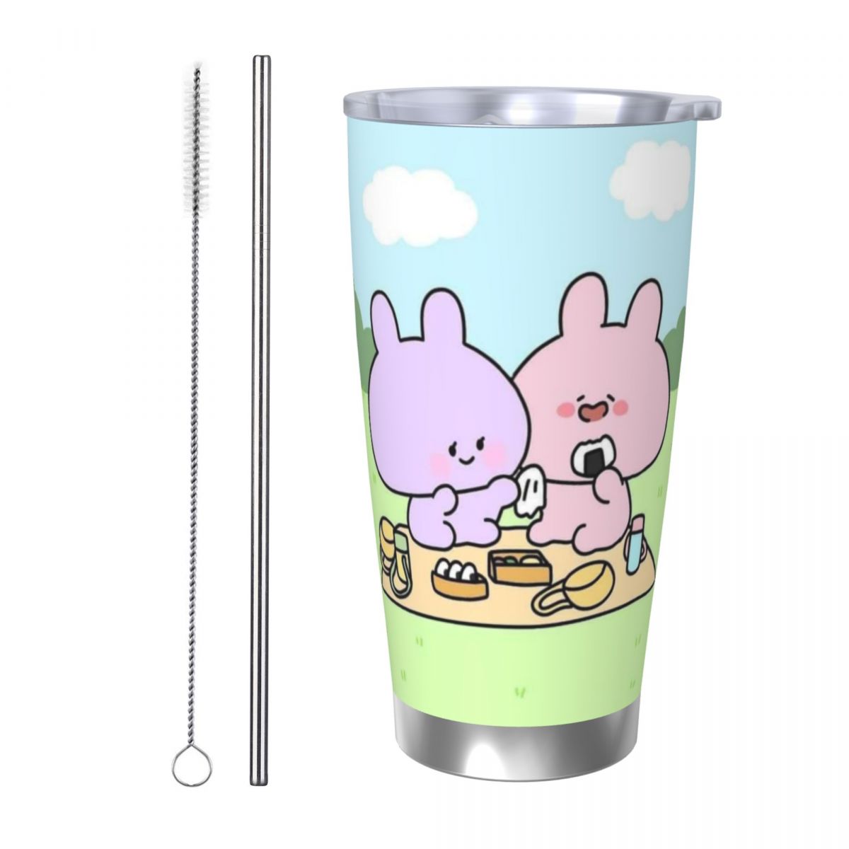 Stainless Steel Straw - Asamimichaan Uroczy Asamimi Kubek Samochodowy ze