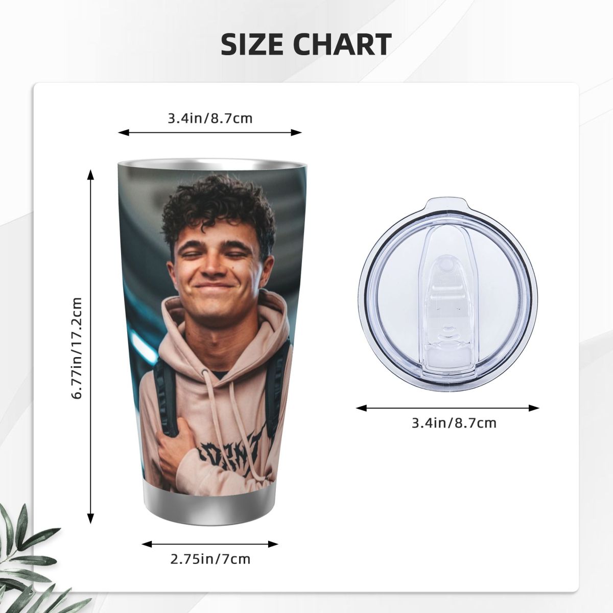 Kubek samochodowy Lando Norris – Stainless Steel Straw recenzja i cena